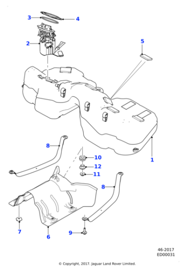 T4N7833 - Jaguar Sender and pump assembly