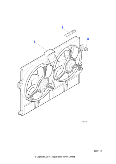 XR847278 - Jaguar Fan, cowl and motor