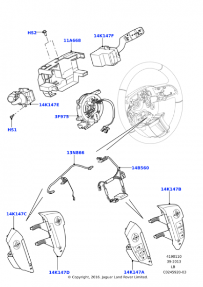 LR125094 - Land Rover Switch