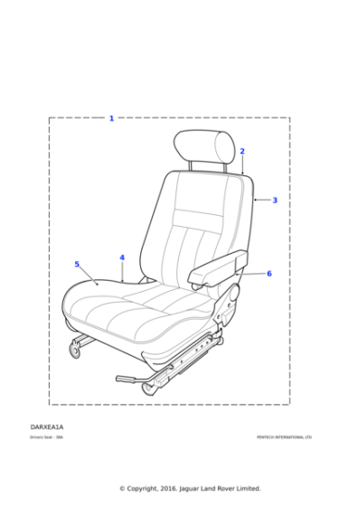 BTR6213LNF - Land Rover Squab-manual front seat