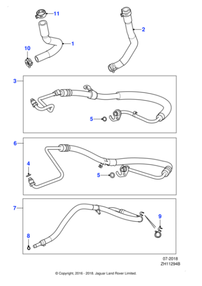 C2Z26307 - Jaguar Power steering hose