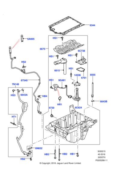 LR054148 - Land Rover Tube - Oil Extraction