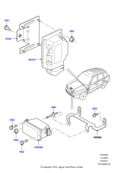 YYR500010 - Land Rover Hardware - Miscellaneous