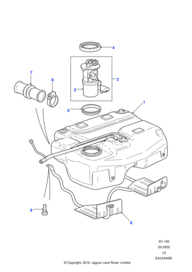 WFE500860 - Land Rover Tank assembly fuel