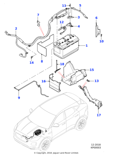 J9C5474 - Jaguar Jump starter nut