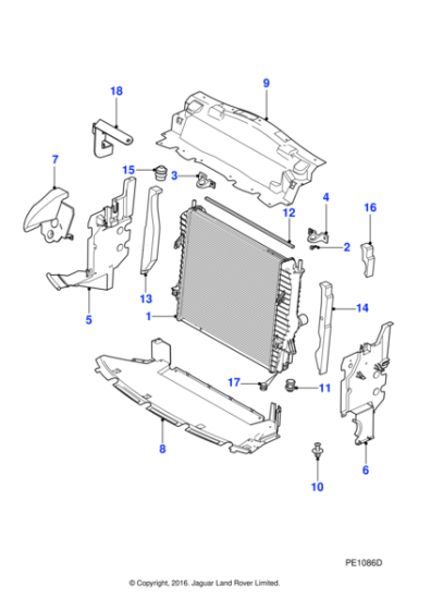 XR857916 - Jaguar Radiator seal