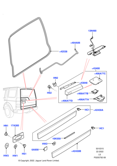 LR015457 - Land Rover Wire