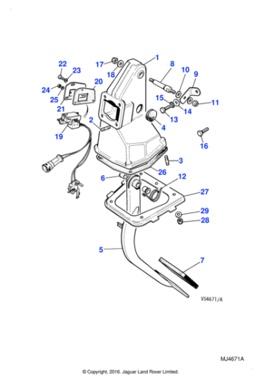 C21515 - Jaguar Brake pedal pad