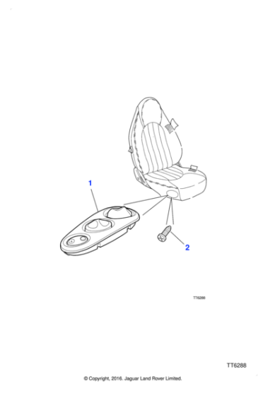 LXG6030AAAGD - Jaguar Seat control switchpack