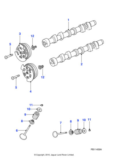 C2Z29182 - Jaguar Exhaust valve