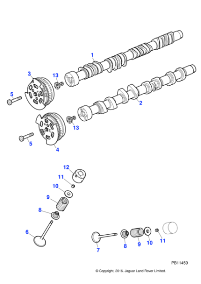 AJ813765 - Jaguar Exhaust valve