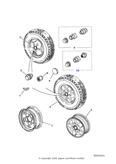 13H8337L - Land Rover Weight-balance-clip on road wheels