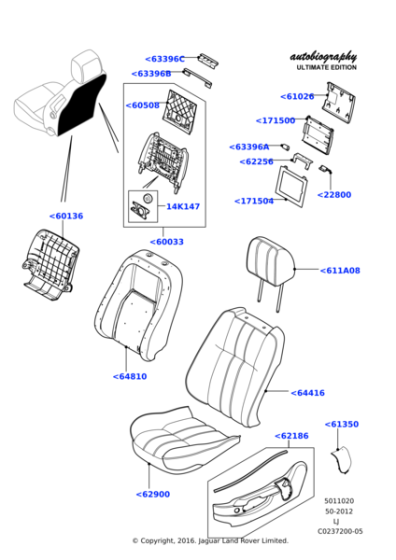 LR045176 - Land Rover Back - Seat