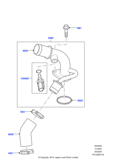 1335478 - Land Rover Connection - Water Outlet