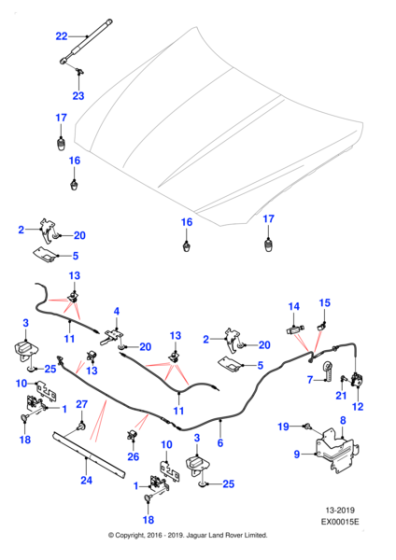 T2H41158 - Jaguar Bonnet latch