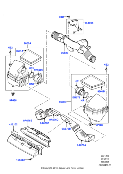 LR138585 - Land Rover Duct - Air