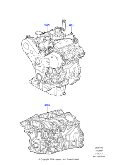 LR010297 - Land Rover Engine - Short Block