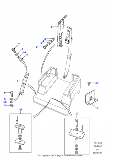 land rover series seat belt