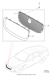 C2D47214 - Jaguar Radiator grille surround | Jaguar Land Rover Classic ...