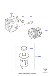 LR077386 - Land Rover Pump - Power Steering | Jaguar Land Rover Classic ...