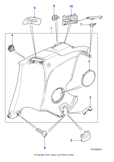 C2P24260YSV - Jaguar Quarter casing