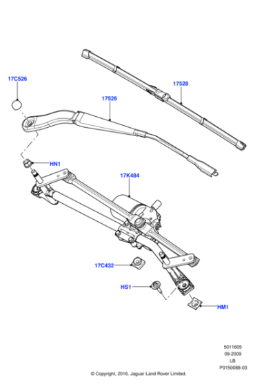 LR056305 - Land Rover Blade - Wiper