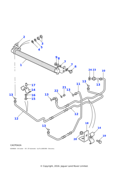 UBP101030 - Land Rover Pipe-transmission/oil cooler