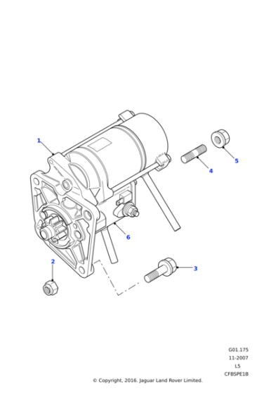 NYH100090 - Land Rover Nut - Hex.