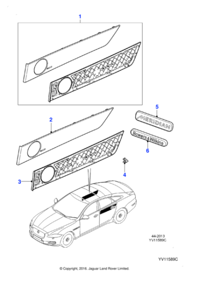 C2D1056 - Jaguar Door veneer panel