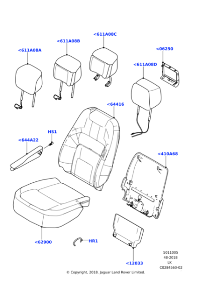 LR119674 - Land Rover Cover - Seat Back