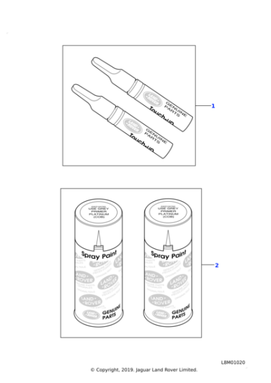 RTC4058VT - Land Rover Paint Kit - Pencil