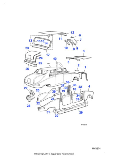 RTC2933 - Jaguar Door skin panel