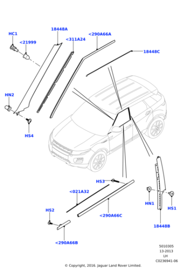 LR027207 - Land Rover Moulding