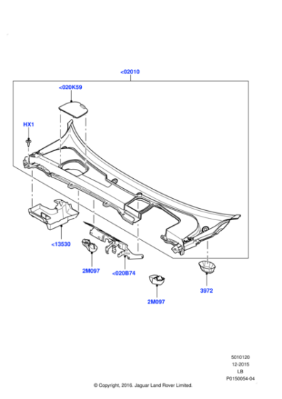 LR027174 - Land Rover Panel - Cowl Top