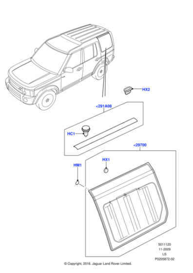 LR029617 - Land Rover Glass - Quarter Window