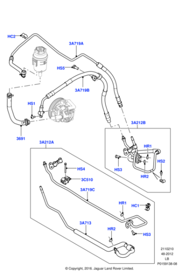 LR001099 - Land Rover Hose