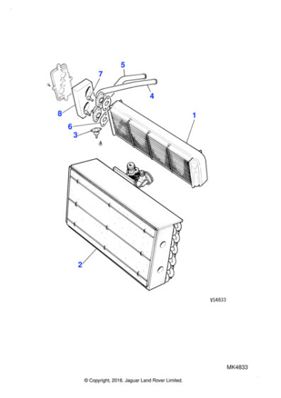 JLM11230 - Jaguar Air conditioning evaporator