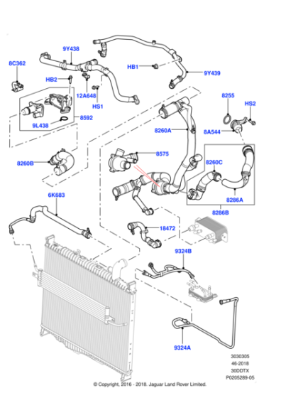 LR019832 - Land Rover Hose