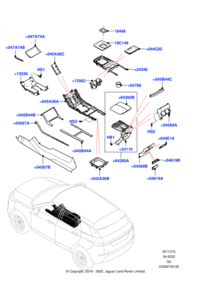 LR135758 - Land Rover Armrest - Console Lid