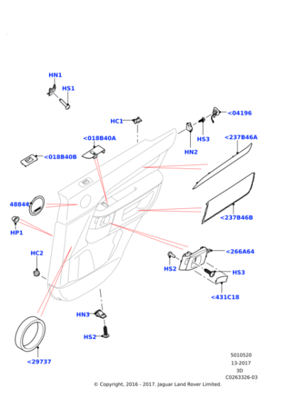 LR113295 - Land Rover Bezel - Switch