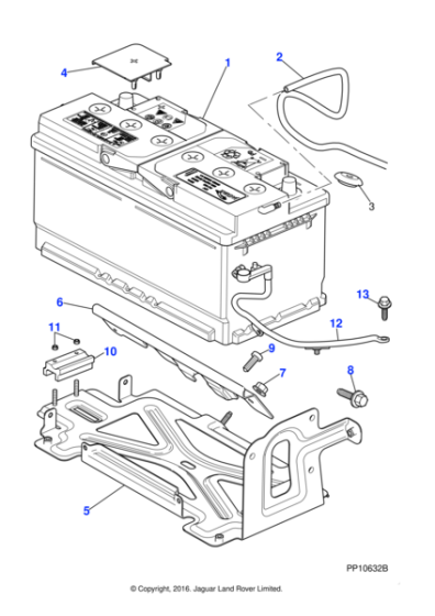 C2P20948 - Jaguar Battery cable