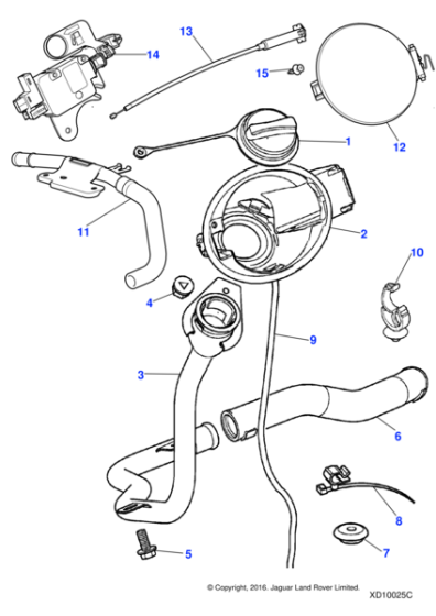 C2C4240 - Jaguar Fuel filler actuator