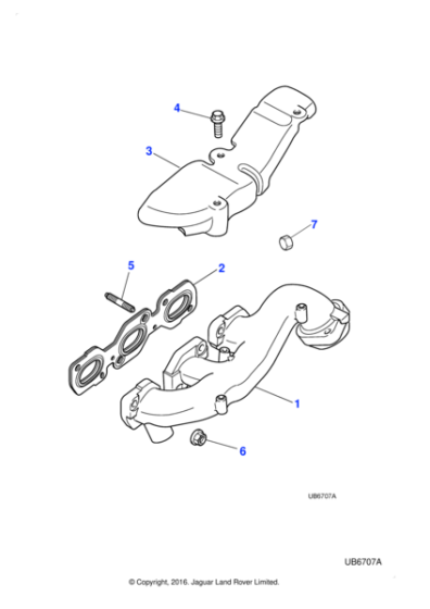 AJ84560 - Jaguar Manifold - Exhaust