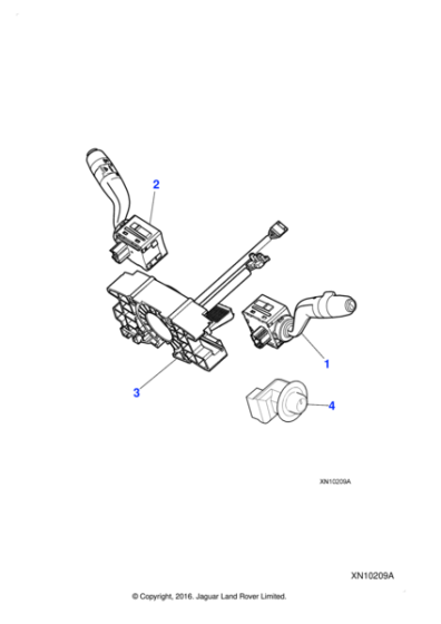 C2Z11721 - Jaguar Windscreen wash/wiper switch