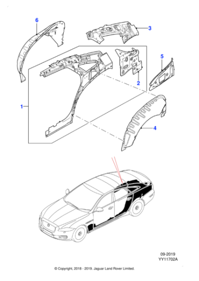 C2D33158 - Jaguar Door opening panel