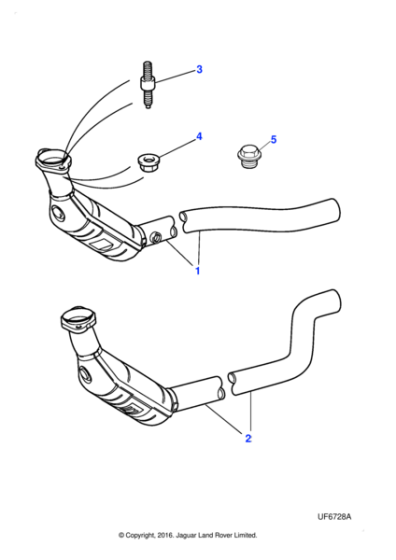 XR815859 - Jaguar Exhaust downpipe