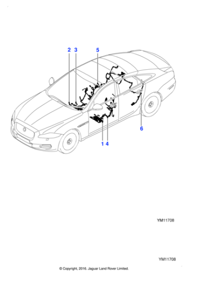 C2D26686 - Jaguar Seat harness