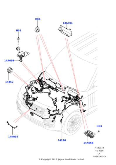 LR046898 - Land Rover Wire