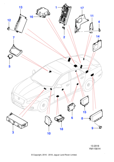 C2D30790 - Jaguar Seat control module