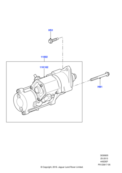 LR009298 - Land Rover Starter Motor